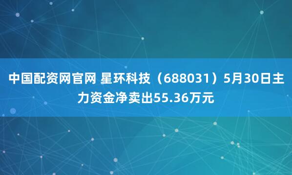 中国配资网官网 星环科技（688031）5月30日主力资金净卖出55.36万元